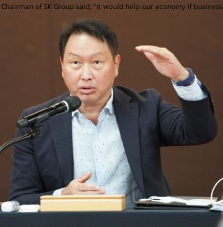 Chairman of SK Group said, "It would help our economy if businessmen are included in special pardons in Liberation Day."